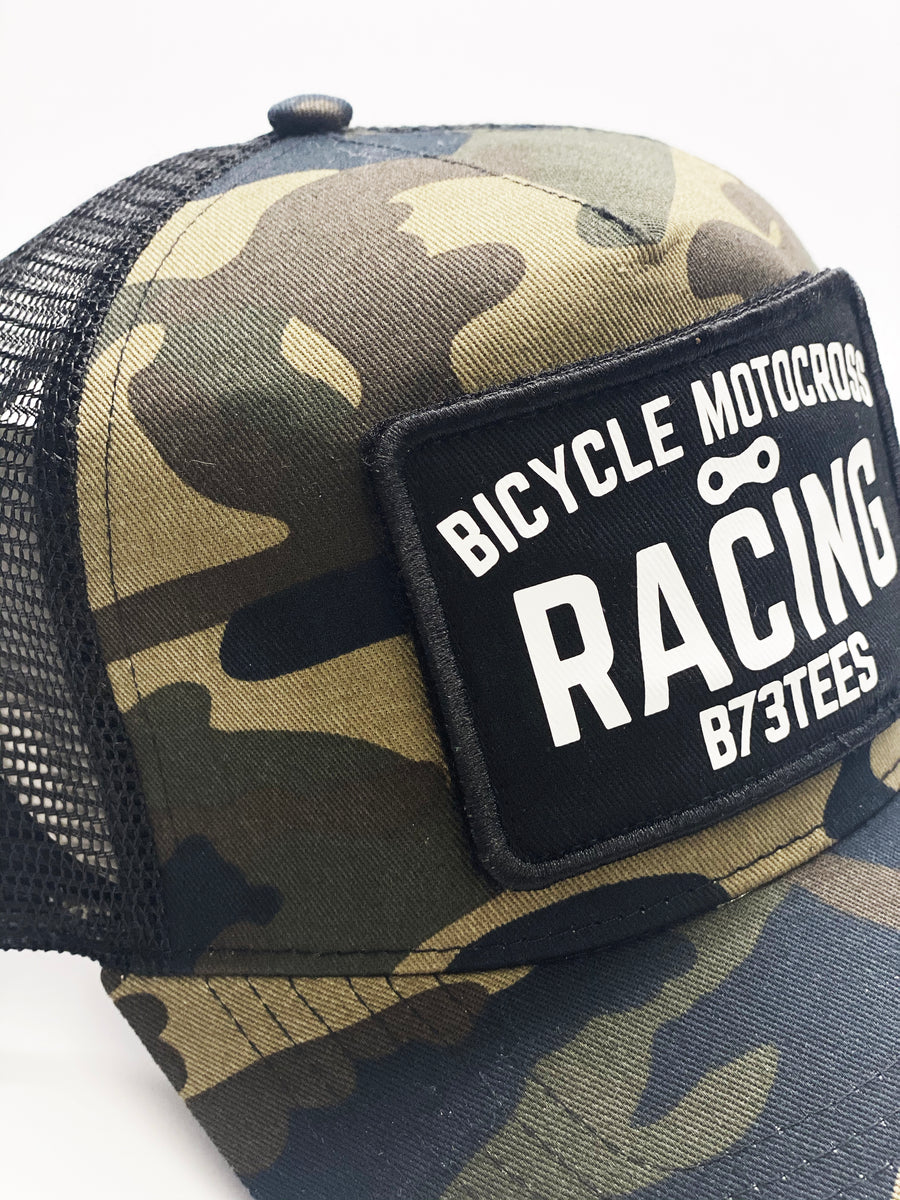 BICYCLE MOTOCROSS RACING Trucker Cap CAMO b73tees