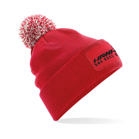 Hayes Hawks Pom Pom Beanie - Red